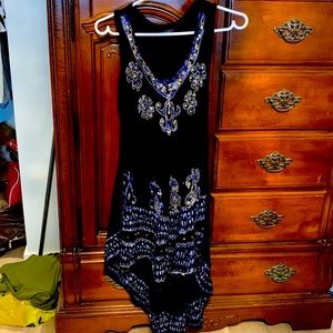 Blue Sequinned Summer Dress